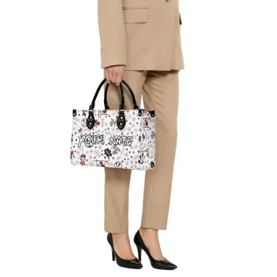 Personalized Mickey Leather Handbag, Disney Lethal Handbag, Gift For Her