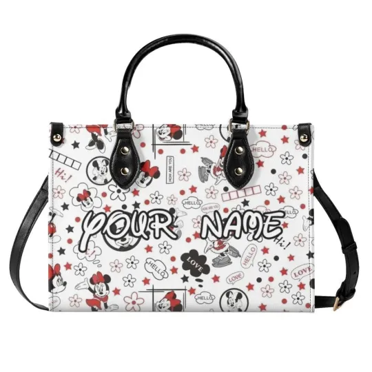 Personalized Mickey Leather Handbag, Disney Lethal Handbag, Gift For Her