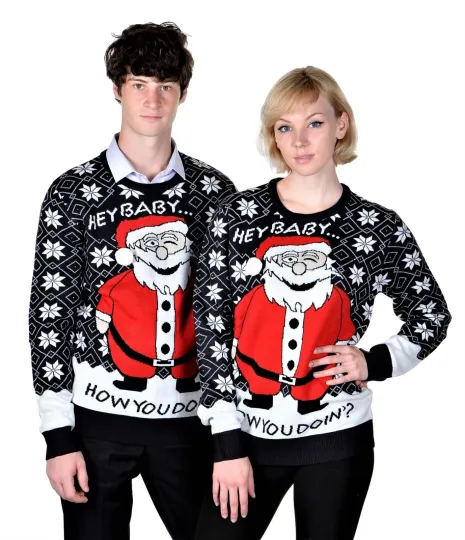 RWB Ugly Christmas Sweater for Men Pullover Navy