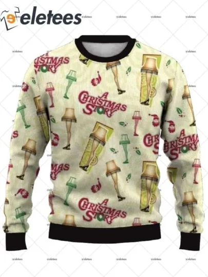 Lamp A Christmas Story Ugly Christmas Sweater 7KERYDKS