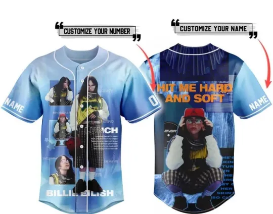 Billie Eilish Lunch With Hit Me Hard And Soft 2024 Personalized Baseball Jersey