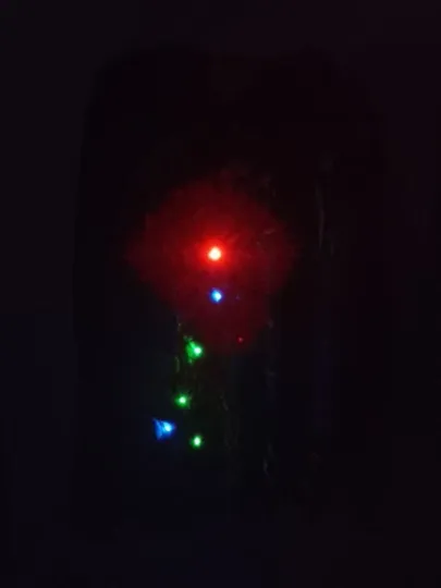 Ugly Christmas Party Flashing Dragon With Lights Sweater New Sz 2XL