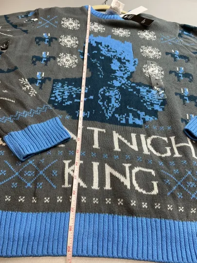 Game of Thrones Ugly Christmas Sweater Silent Night King NWT Size L