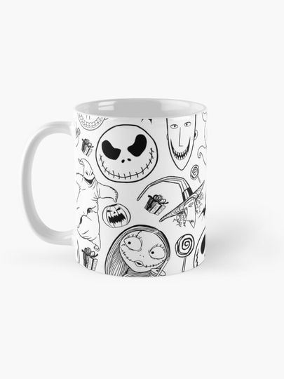 Nightmare before Christmas Pattern Coffee Mug