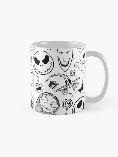 Nightmare before Christmas Pattern Coffee Mug