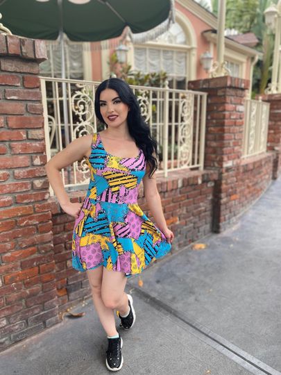 Inspired Patchwork Skater Dress