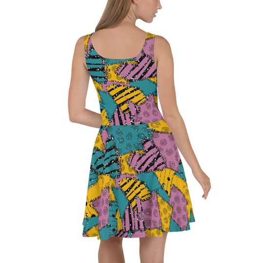 Inspired Patchwork Skater Dress