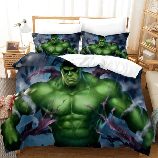 Hulk 3 Piece Duvet Cover Set Bedding Set Soft Comforter Cover Pillowcase Gifts