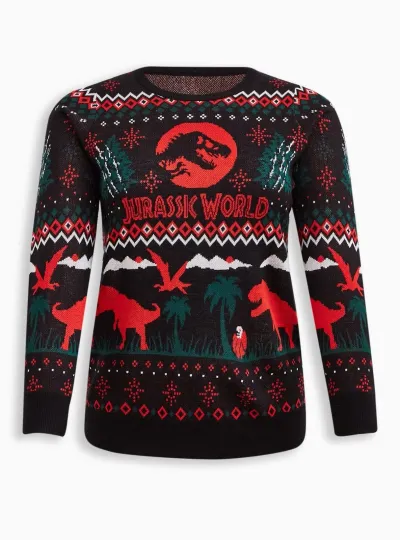 TORRID Jurassic Park Christmas 'Ugly' Sweater NWT Size 0 (12)