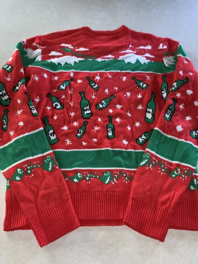 Rick And Rickandmorty Merry Rickmas Ugly Christmas Sweater Red Size Medium New