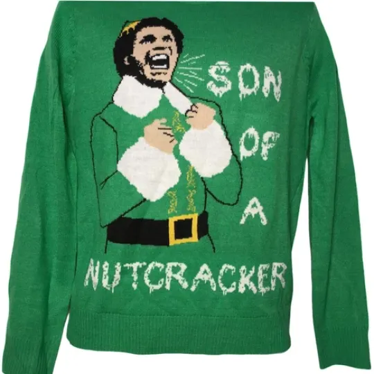 NWT Elf Buddy Son of a Nutcracker Ugly Sweater M