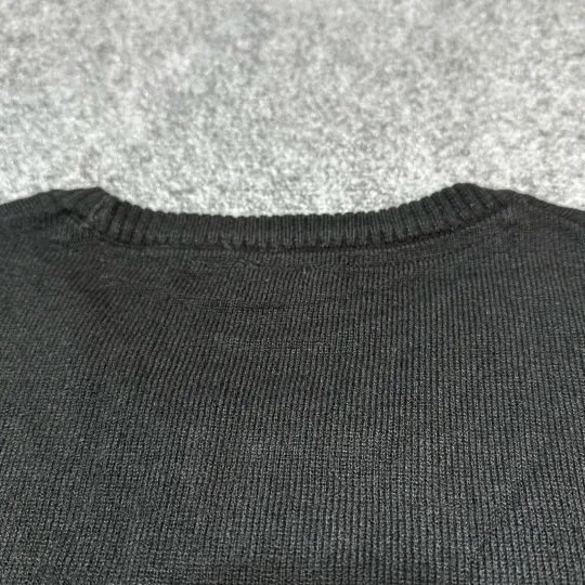 NEW Esmara Ugly Sweater Mens Large Black Knit Pullover Reindeer Merry Christmas