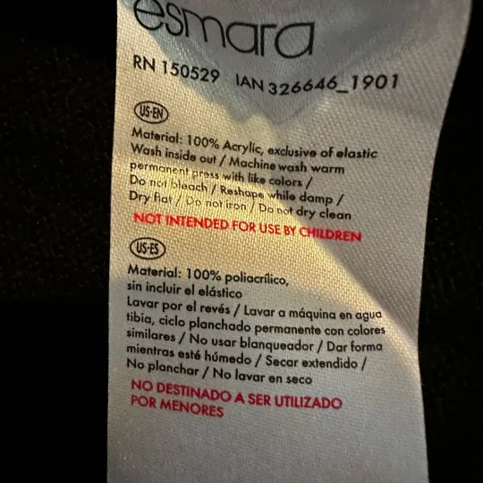 NEW Esmara Ugly Sweater Mens Large Black Knit Pullover Reindeer Merry Christmas