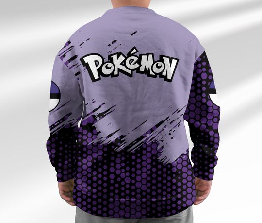 Gengar Sweatshirt Ghost Gengar Japanese Anime Sweatshirt Cute Gengar Shirt Gift