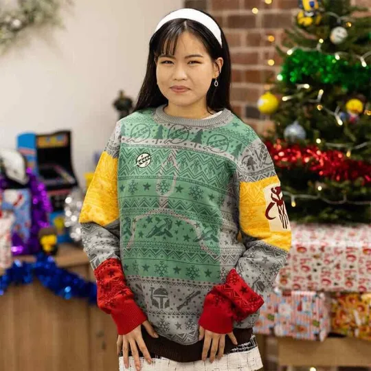 Boba Fett Difuzed Christmas Jumper / Ugly Sweater