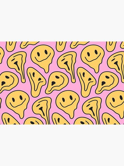 Melting smiley face Bath Mat