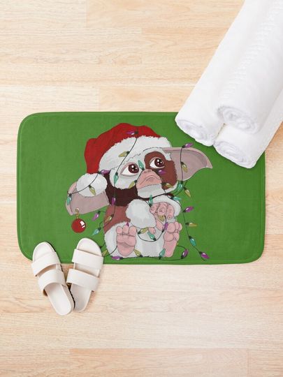 Gizmo Christmas fanart Bath Mat