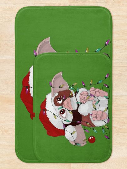 Gizmo Christmas fanart Bath Mat