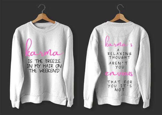 Karma is my boyfriend lyrics group Double Sided T-shirt