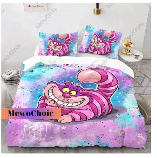 Disney Cheshire Cat 3D Bedding Set HALLOWEEN GIFT CHRISTMAS GIFT