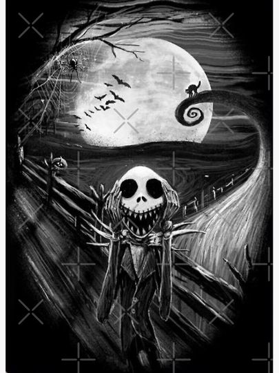 Jack skellington scream art Art Print