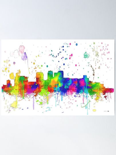 Birmingham Albm skyline - Line & Ink 3 Poster