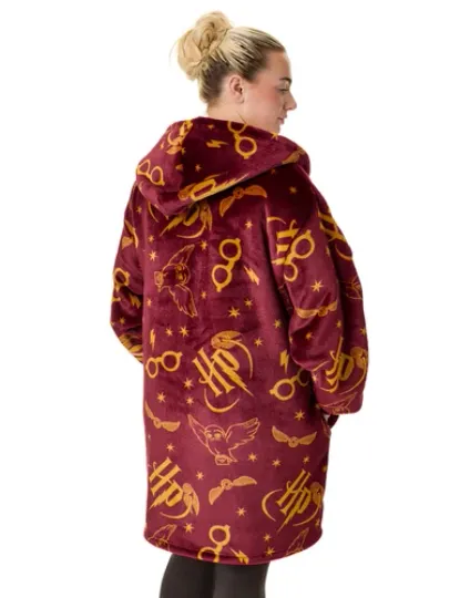 Harry Potter Red Icon All Over Blanket Hoodie