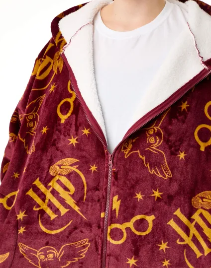 Harry Potter Red Icon All Over Blanket Hoodie