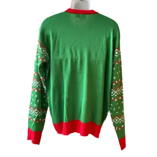 Cheech and Chong Stoner Weed 4:20 Ugly Christmas Sweater Size Medium
