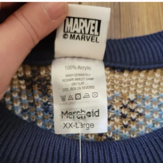 Merchoid Marvel Eternals Ugly Christmas Sweater XXL 2XL