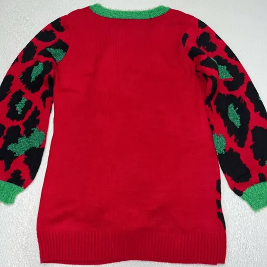 33 Degrees Women's Lama Christmas Ugly Sweater Multicolor Size L NWT