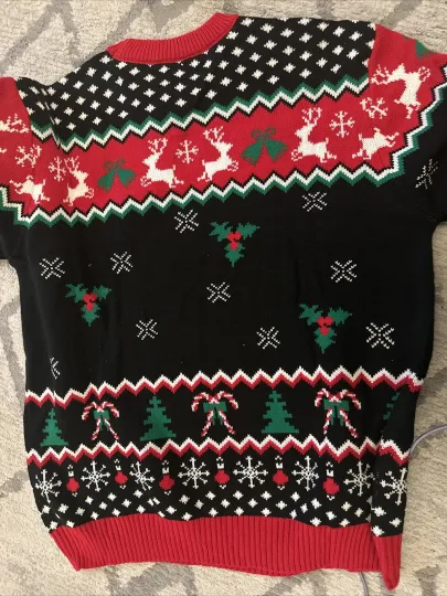 Mike Tyson "Merry Chrithmith" Ugly Christmas Sweater Unisex Size XL