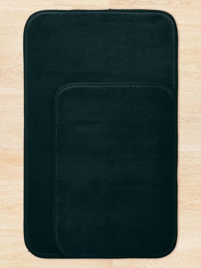 Solid Dark Green  Bath Mat