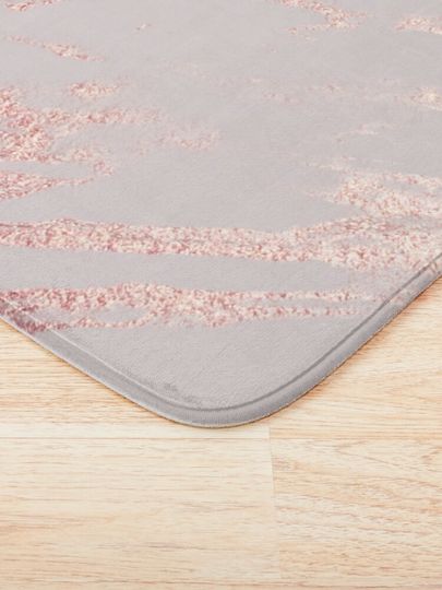Porcelain grey rose gold Bath Mat