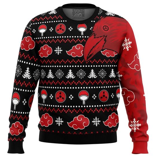 Akatsuki Itachi Symbolic Crows Custom Anime Christmas Sweater