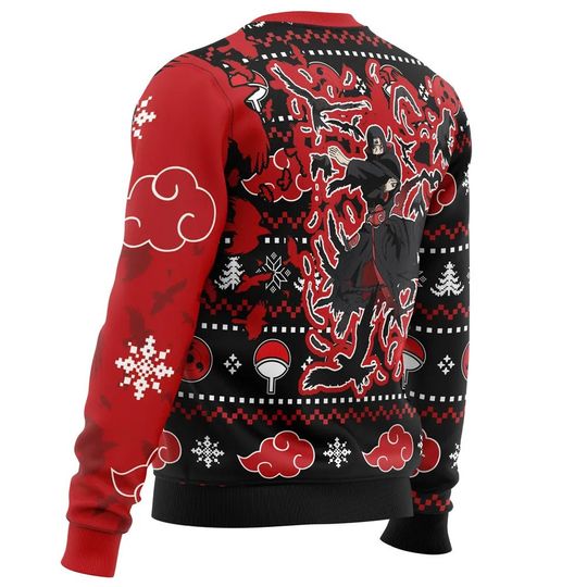 Akatsuki Itachi Symbolic Crows Custom Anime Christmas Sweater