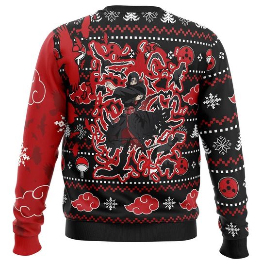 Akatsuki Itachi Symbolic Crows Custom Anime Christmas Sweater