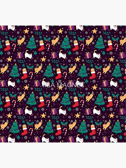 Cute Cats Christmas Tree Pattern Socks