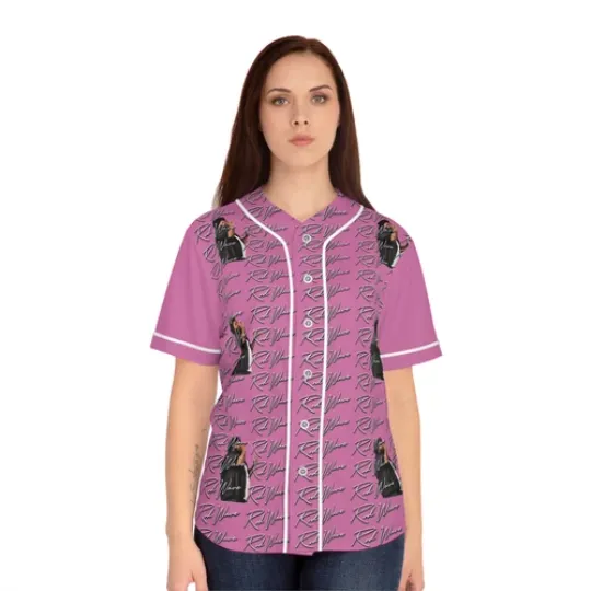womens rod wave baseball jersey pink last lap