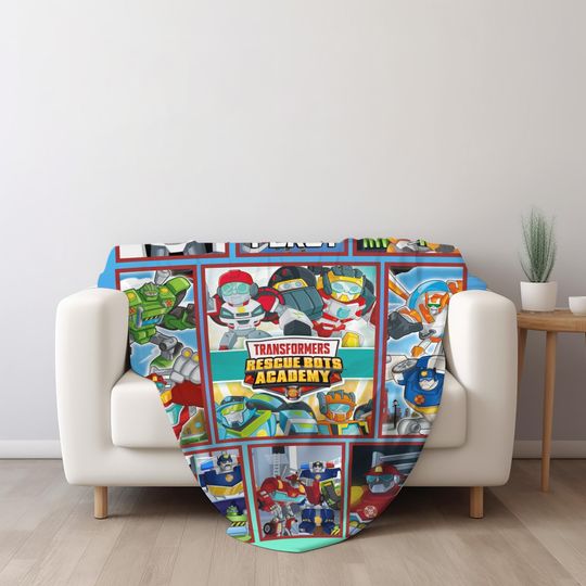 Custom Transformer Blanket, Personalized Robot Blankets, Boy Bed Room Blanket, Transformer Blanket, Auto Bots Birthday Blanket