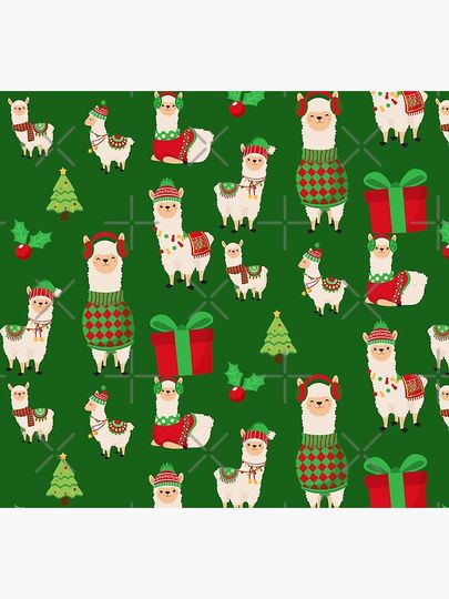 Christmas Lama Socks