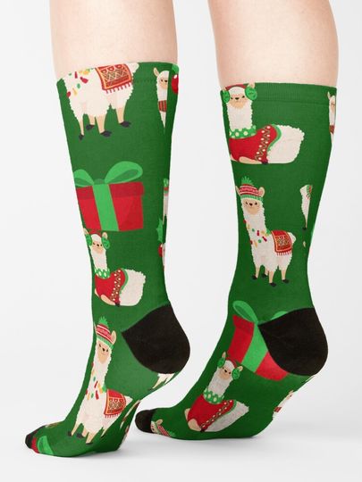 Christmas Lama Socks