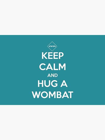 keep calm and hug a wombat   Bath Mat