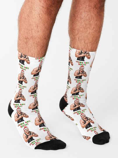 The rock Christmas meme Socks