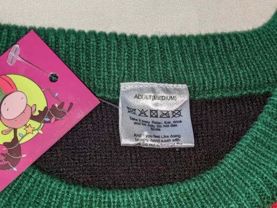 MWT Ugly Christmas Sweater Dinosaur Tree Rex Medium Light Up Fun Novelty Party