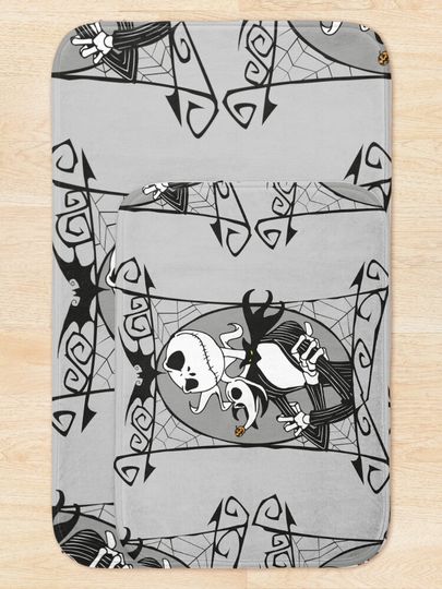 Jack Skellington and Zero - The Nightmare Before Christmas Bath Mat