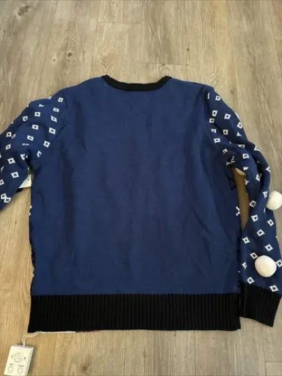 Scream Ghost Face Christmas Ugly Sweater Size Large Light Up And Screaming Sound