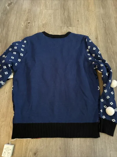 Scream Ghost Face Christmas Ugly Sweater Size Large Light Up And Screaming Sound