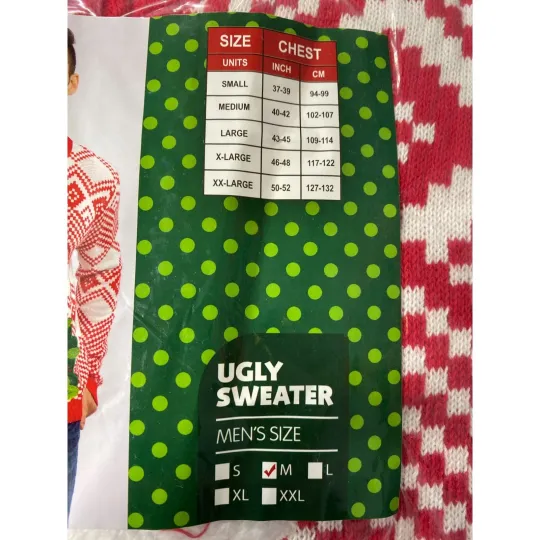 Men's Christmas Fuzzy Llama Alpaca Ugly Sweater Medium