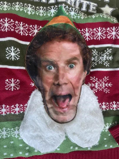 Spencers Elf Ugly Christmas Sweater With Lights Large Men